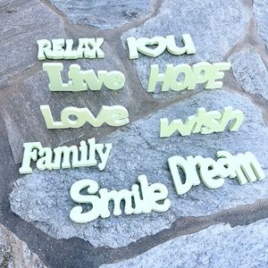 Classic Word Wood Cutouts (Set of 9)